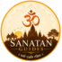 Sanatan Guides logo featuring Om symbol and temple silhouette