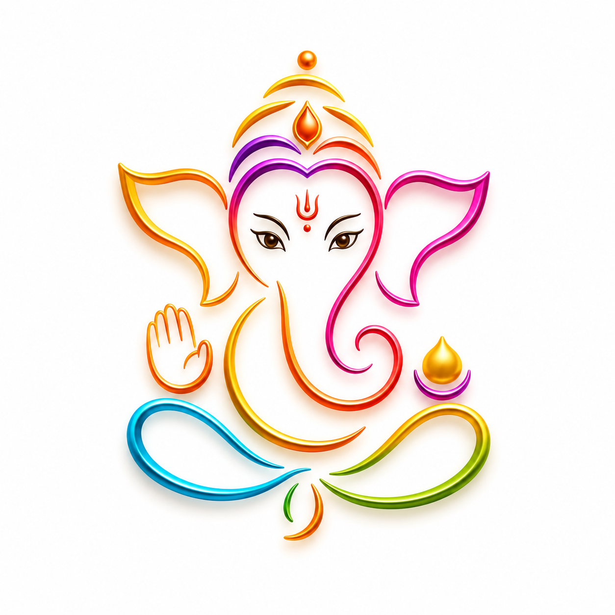Minimal Lord Ganesha icon for Ganesh Chaturthi
