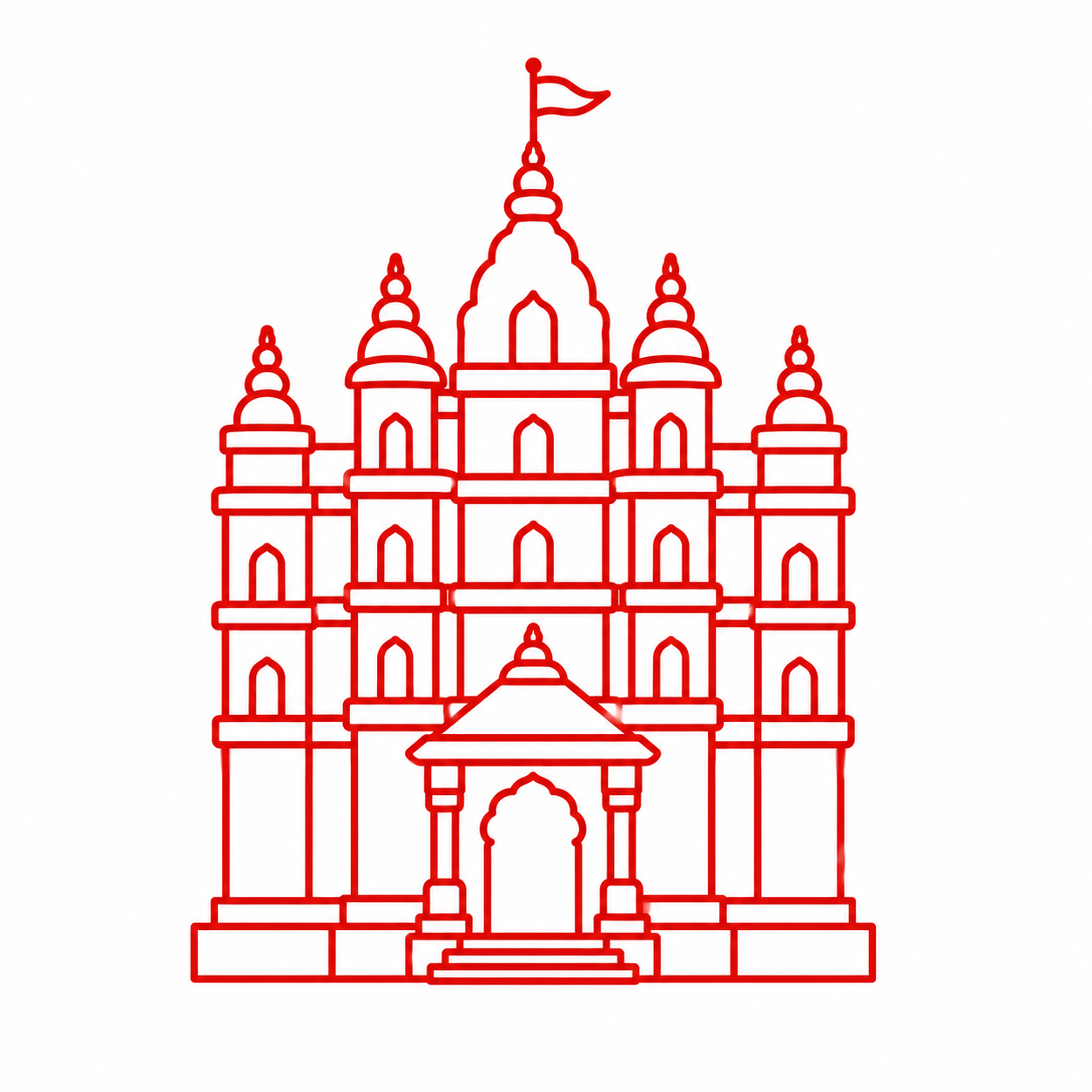 Maharashtra temple icon
