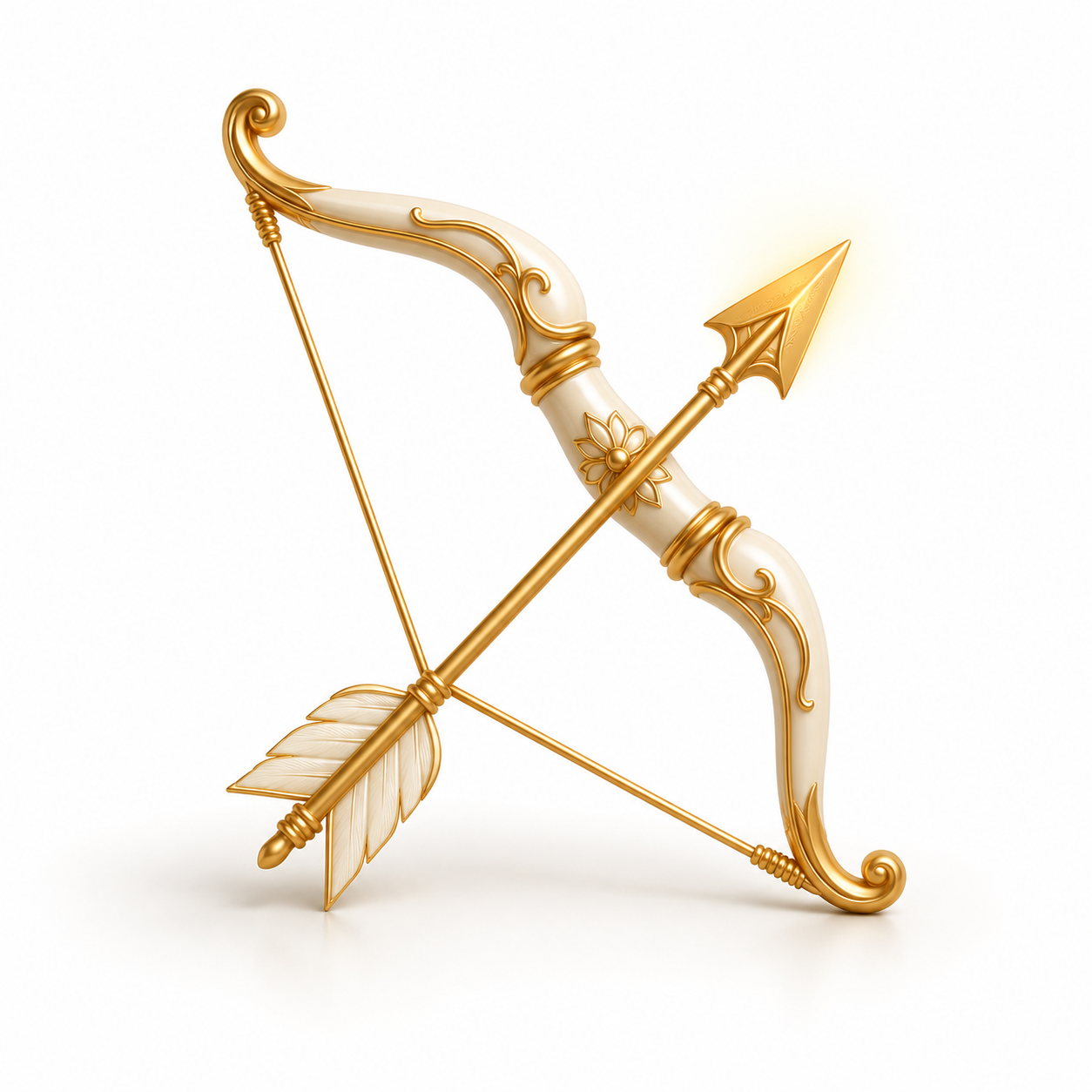 Golden bow and arrow icon of Lord Rama