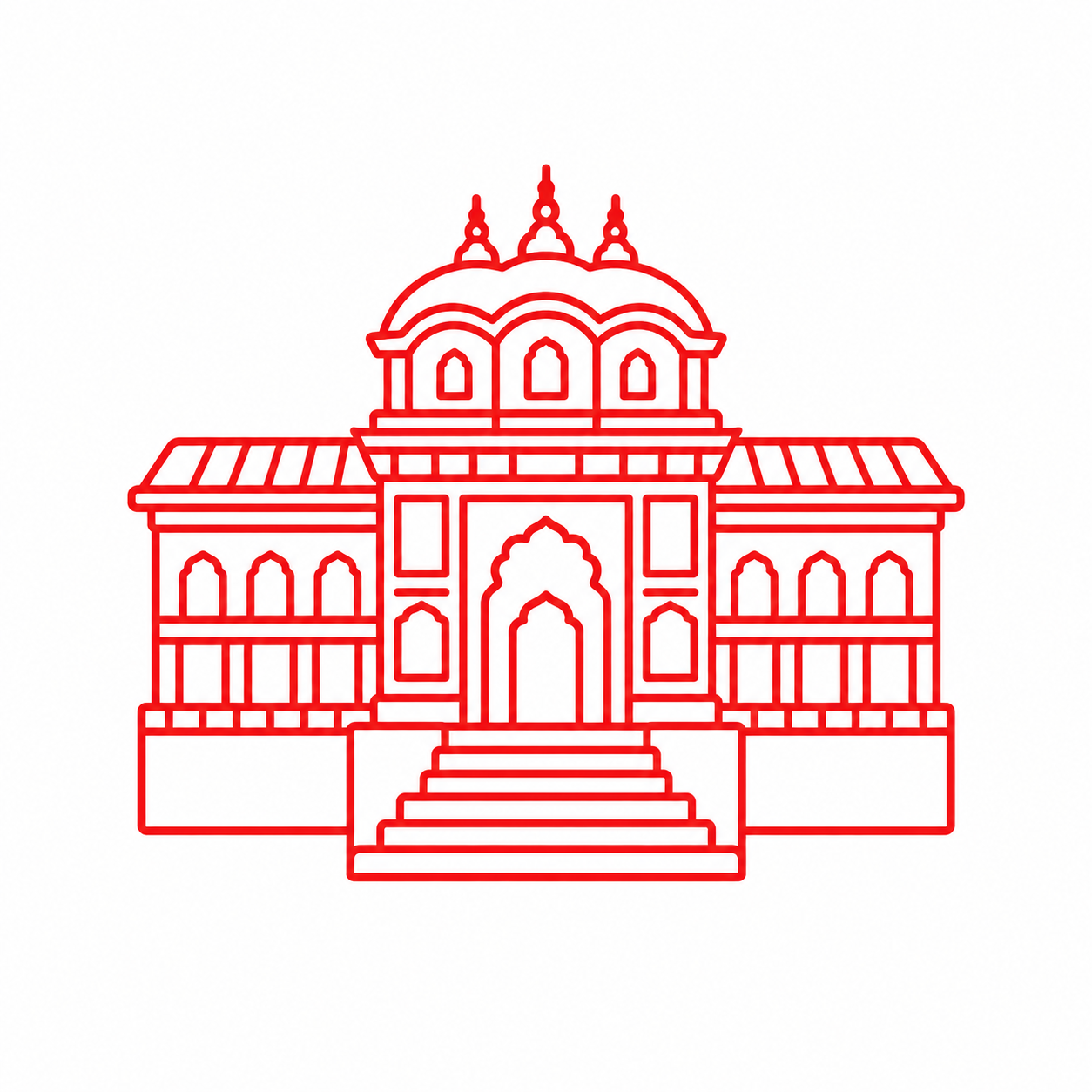 Uttarakhand temple icon
